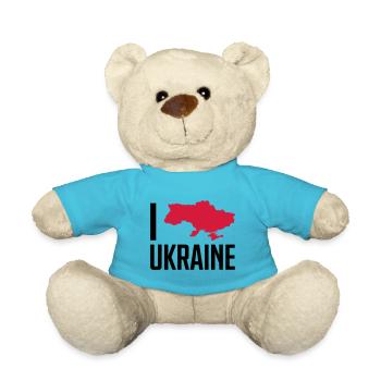 j'aime le pays ukrainien - Nounours - bleu outremer - Devant
