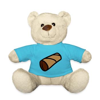 Klopapier Rolle Leeres Toilettenpapier - Teddy - Atollblau - Vorne
