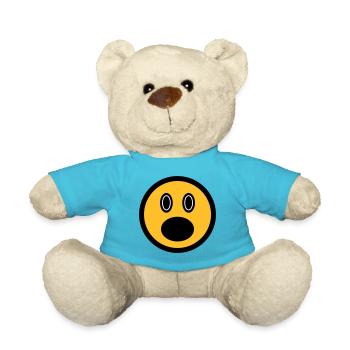 Émoticône perplexe, icône d'image, visage de bâton - Nounours - bleu outremer - Devant