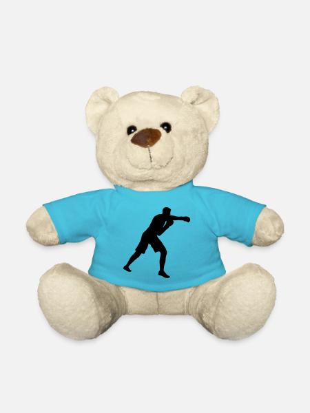 Boxeur boxeur sur le ring de boxe - Nounours - bleu outremer