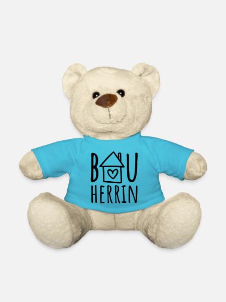 Bauherrin (Farbwechsel / Farbe änderbar) - Teddy - Atollblau