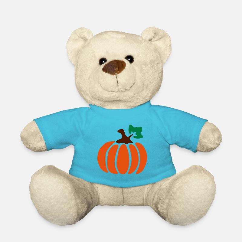 Pumpkin - Pumpkin - Squash - Halloween - Teddy Bear - atoll blue