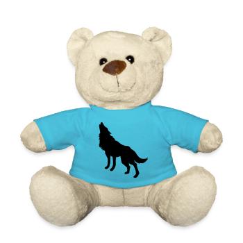 Wolf Wild Wildes Tier Rudelführer Wolfsrudel - Teddy - Atollblau - Vorne