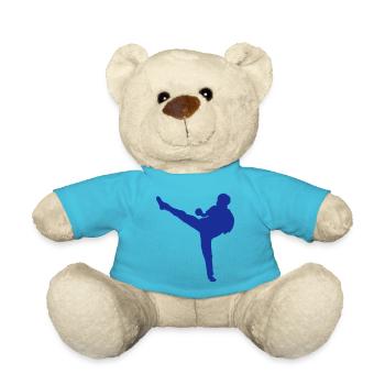 French savate boxing - Teddy Bear - atoll blue - Front