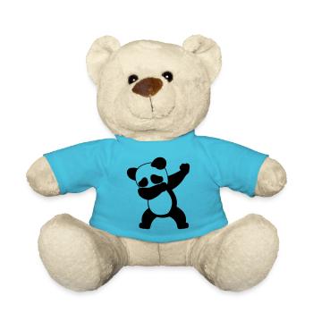 Dabbing Panda Bear Dancing - Teddy Bear - atoll blue - Front