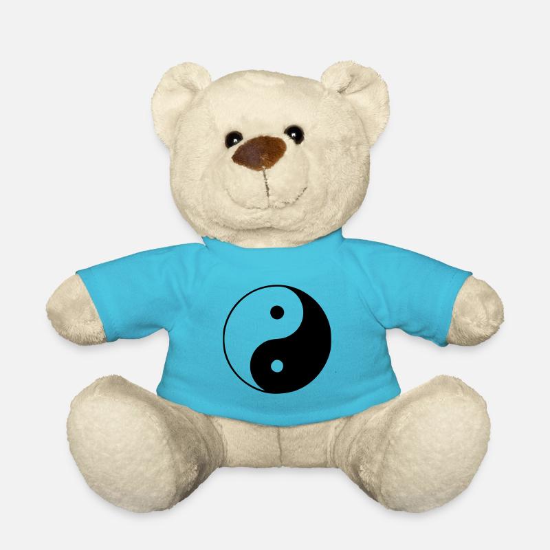 Yin Yang a beautiful symbol a great gift - Teddy Bear - atoll blue