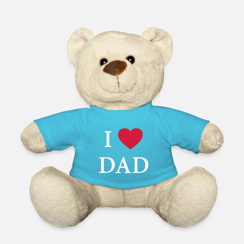 I HEART DAD - LOVE - Teddy Bear - atoll blue