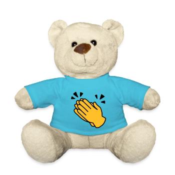 Emoji Applaus Skizze Farbe - Teddy - Atollblau - Vorne