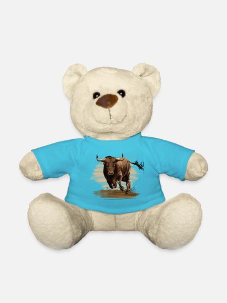 Stier - Teddy - Atollblau