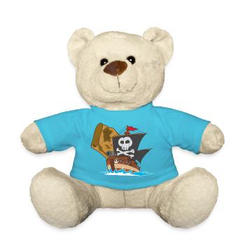 pirate ship boat pirat piratenschiff schiff skull5 - Teddy - Atollblau - Vorne