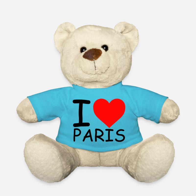 I Love Paris libe Paris Love Paris Herz Paris - Teddy - Atollblau