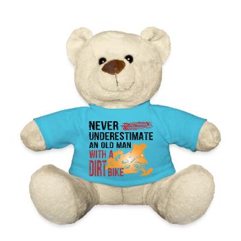 Never Underestimate With A Dirt Bike - Teddy - Atollblau - Vorne