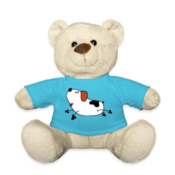Sweet cartoon dog - Teddy Bear - atoll blue - Front