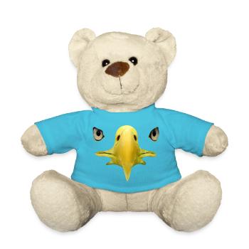 Schnabel / Augen eines Weißkopft See Adler - Teddy - Atollblau - Vorne