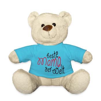 Gift for Mom - Best Mum - Teddy Bear - atoll blue - Front