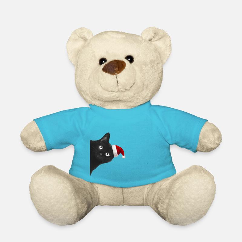 Cat Christmas - Teddy Bear - atoll blue
