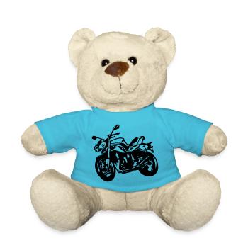 motorcycle Naked Bike Street Fighter - Teddy Bear - atoll blue - Front