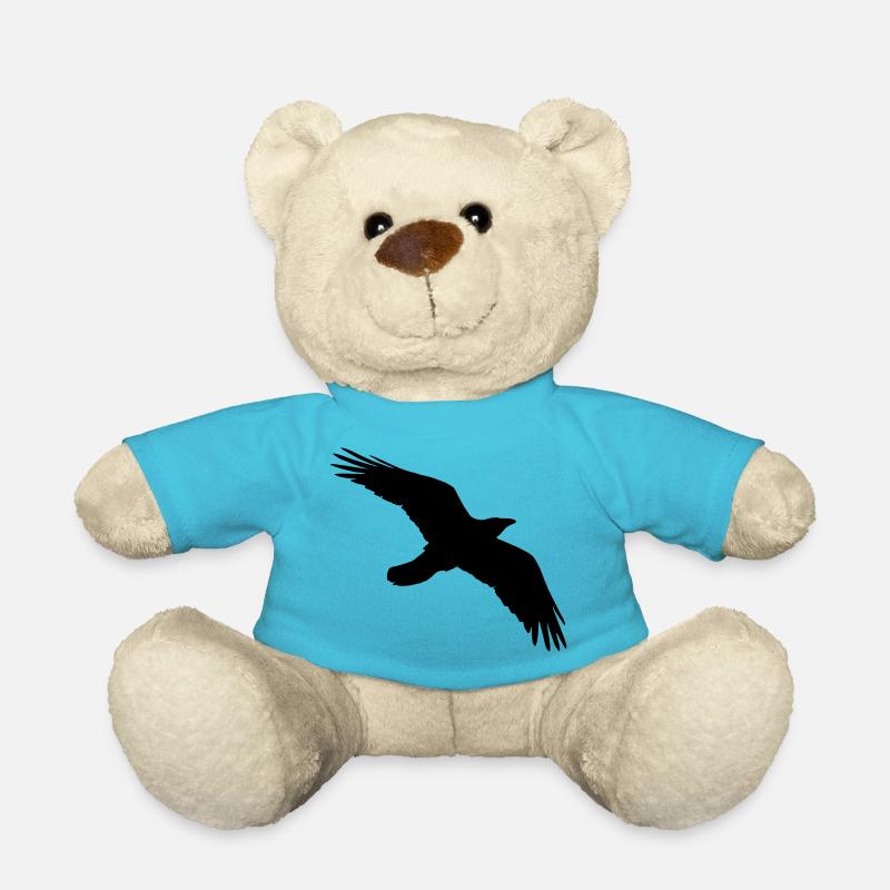 Bird, Crow, Raven - Teddy Bear - atoll blue