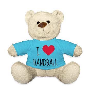 Handball Handballer Handballeur Sport Winner - Teddy Bear - atoll blue - Front