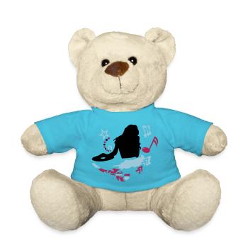 female DJ - Teddy Bear - atoll blue - Front