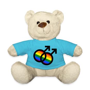 Gay Symbole Gay Gay Cadeau Drapeau Gay - Nounours - bleu outremer - Devant