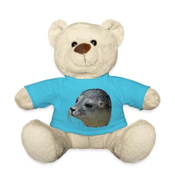 Seehund-Porträt Nahaufnahme - Teddy - Atollblau - Vorne