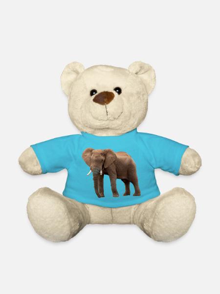 elephant - Teddy Bear - atoll blue