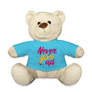 Gib nie auf - Teddy - Atollblau - Vorne