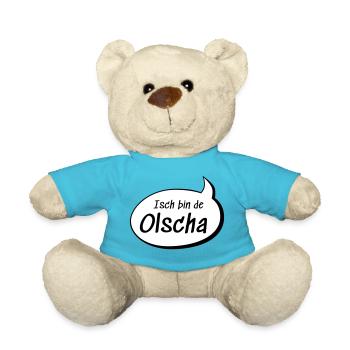 Isch bin de Olscha Olga auf sächsisch lustig - Teddy - Atollblau - Vorne