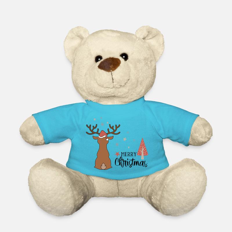 Weihnachten - Teddy - Atollblau