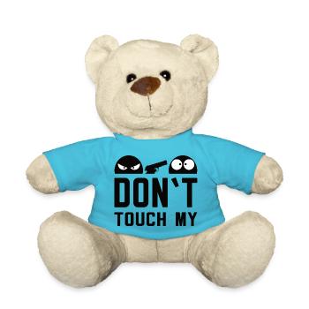 Don’t Touch My - Avertissement personnalisable - Nounours - bleu outremer - Devant