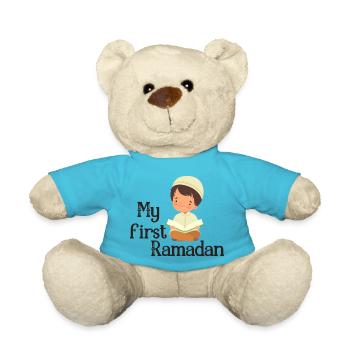 Mon premier Ramadan/ 1. Serment /Musulman/Islam/Allah - Nounours - bleu outremer - Devant