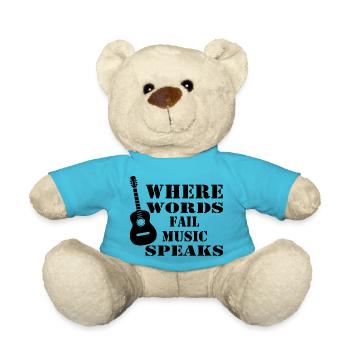 Rock and Roll Rock Music - Teddy Bear - atoll blue - Front
