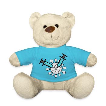 double vaccine - Teddy Bear - atoll blue - Front