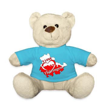 I Love Thüringen, le beau nouveau Land - Nounours - bleu outremer - Devant
