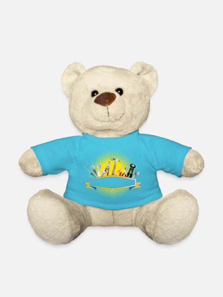strahlendes Banner und Werkzeuge - Teddy - Atollblau