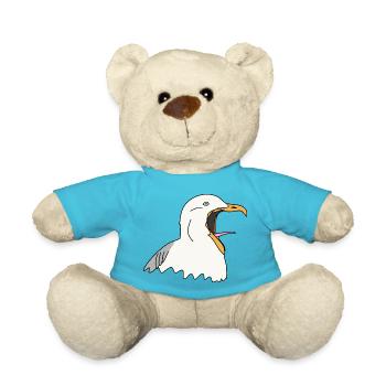 Möwe schreit - Teddy - Atollblau - Vorne