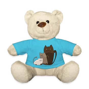 Katzen - Teddy - Atollblau - Vorne