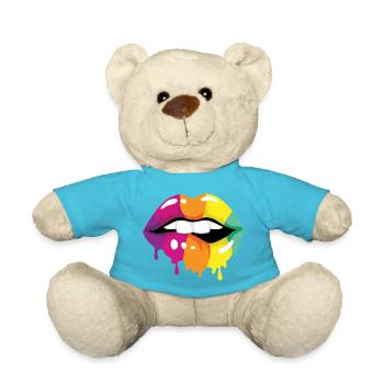 Farbige Lippen - Teddy - Atollblau - Vorne