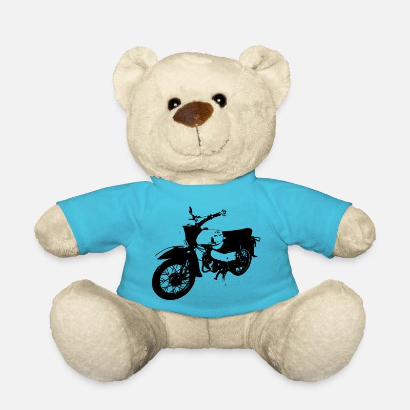 Simson Habicht Schwarz Moped - Teddy - Atollblau