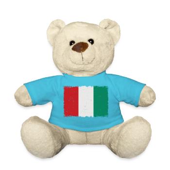 Grunge Italien Flagge - Teddy - Atollblau - Vorne