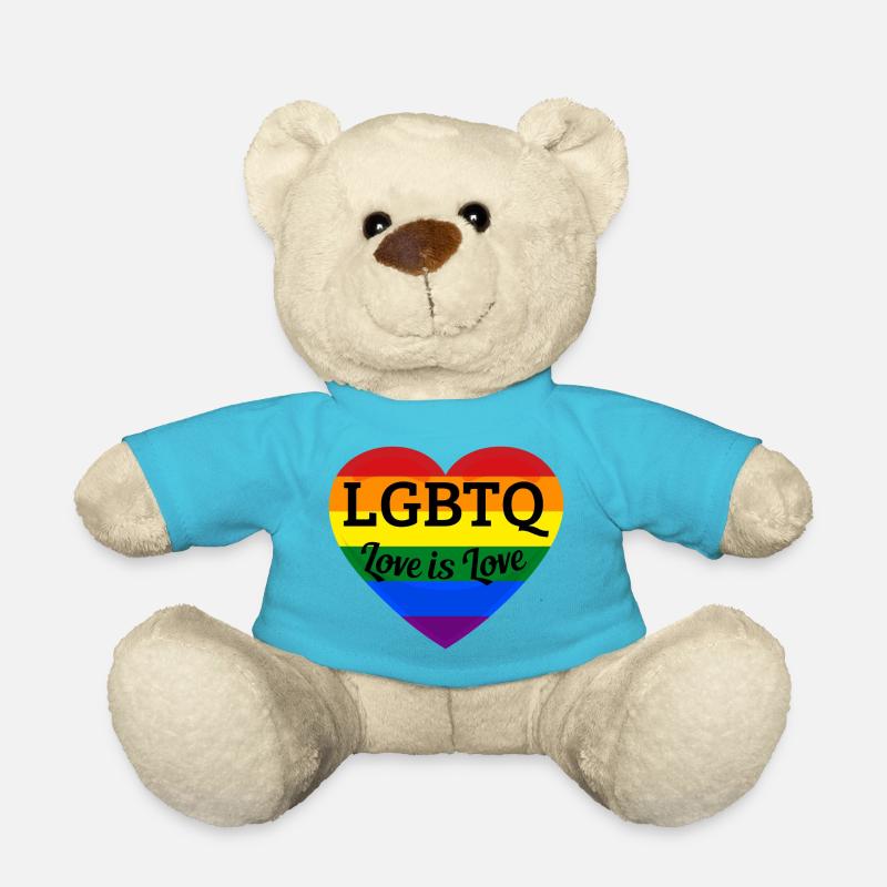 LGBT love is love - Teddy Bear - atoll blue