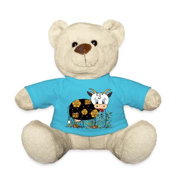 Cow - Teddy Bear - atoll blue - Front