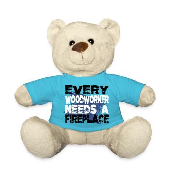chop wood fun best joke gift apprentice - Teddy - Atollblau - Vorne