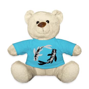 Circle Design 2 Koi - Teddy Bear - atoll blue - Front