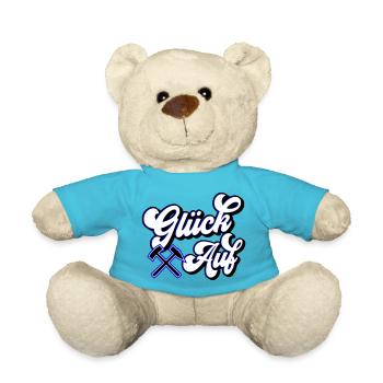Glück auf Hammer und Schägel | Farben änderbar - Teddy - Atollblau - Vorne