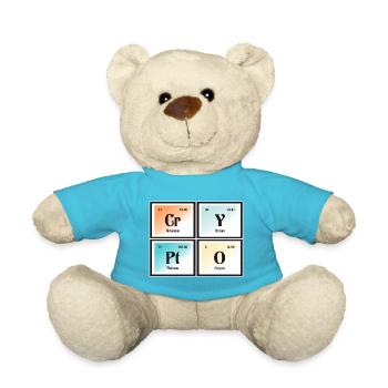 Crypto - Periodic Table of Elements - Teddy Bear - atoll blue - Front