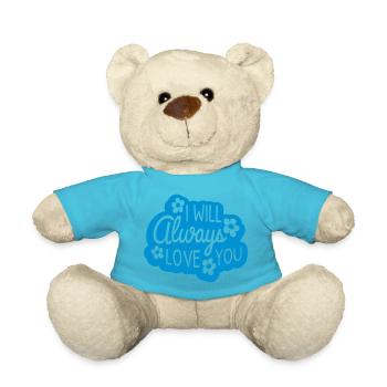 I will always love - Teddy Bear - atoll blue - Front