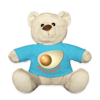 Egg Sunny side up font - Teddy Bear - atoll blue - Front