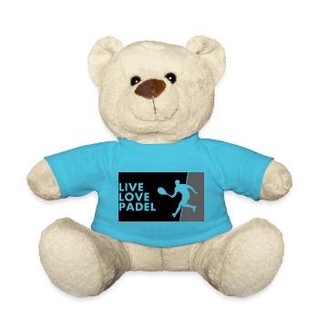 Padel - Gift for padel player - Teddy Bear - atoll blue - Front